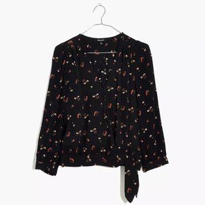 Madewell Wrap Top in Floral Toss